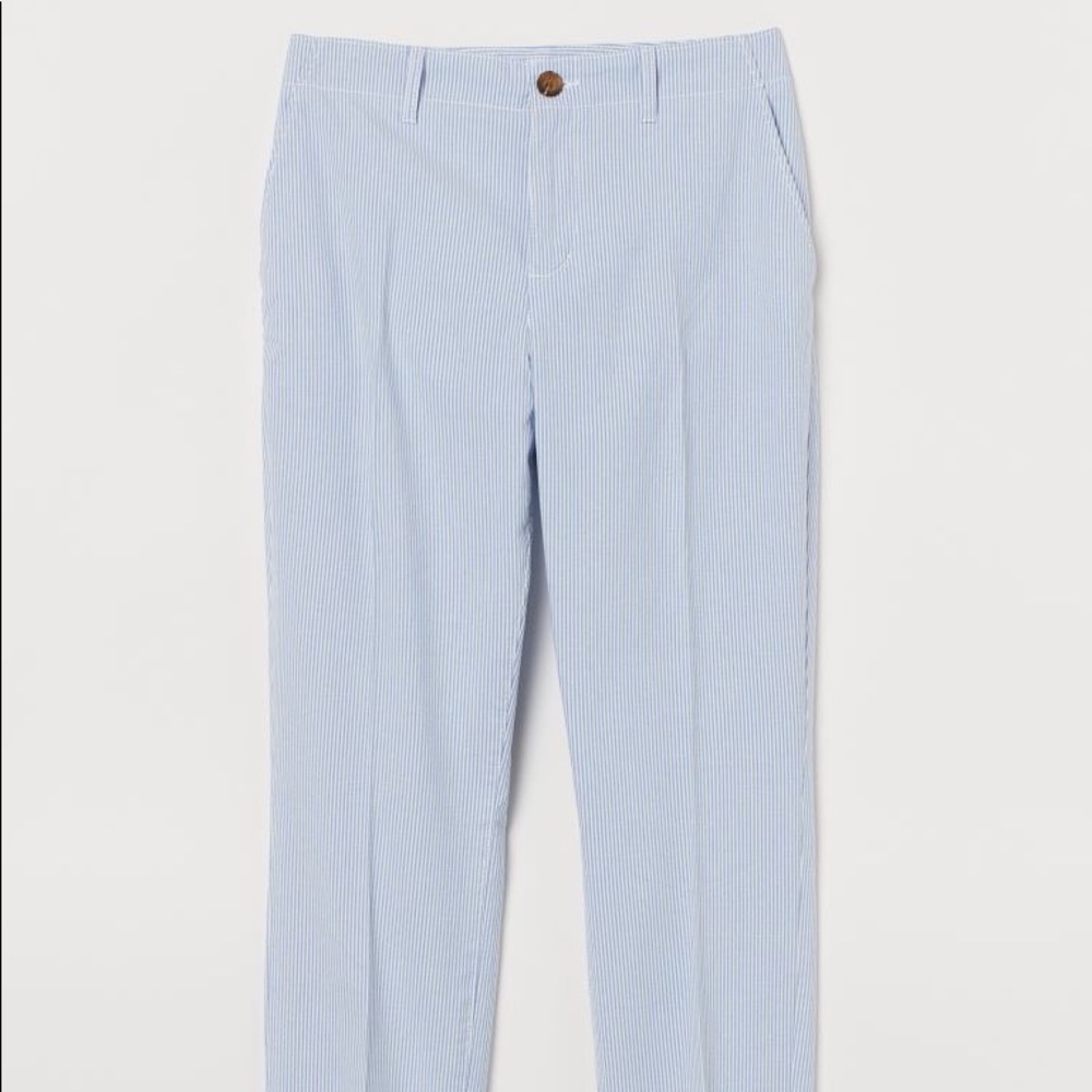 H&M light blue striped chinos size 8